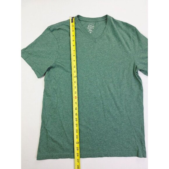 J. Crew Authentic Broken In Sz Medium Green V Neck Knit Goods Cotton Fashion Tee - Picture 3 of 9